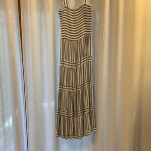 Petal & Pup Navy and White Striped Maxi Dress